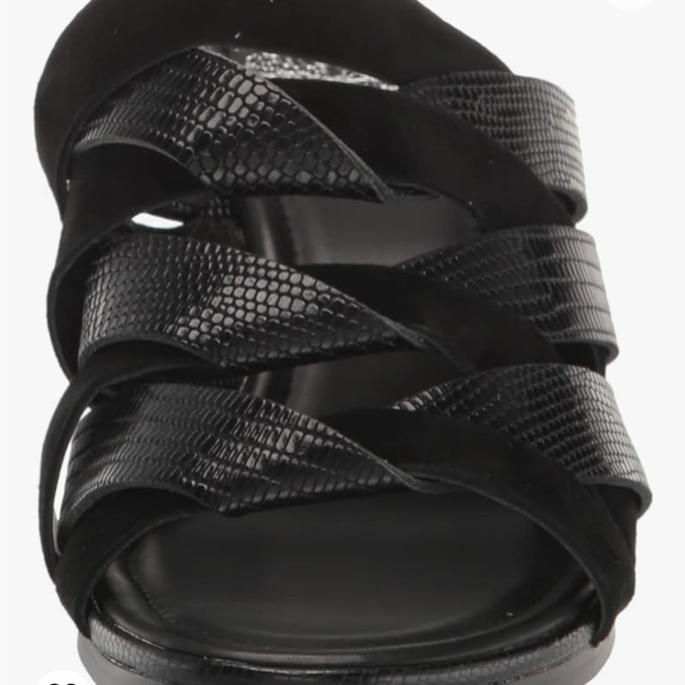 Vince Camuto Deljesta Black Braided Leather Strap Mules Size 8.5 - Picture 7 of 9